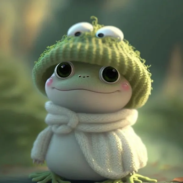 Hình nền con ếch cute mang đến không gian vui tươi cho màn hình.