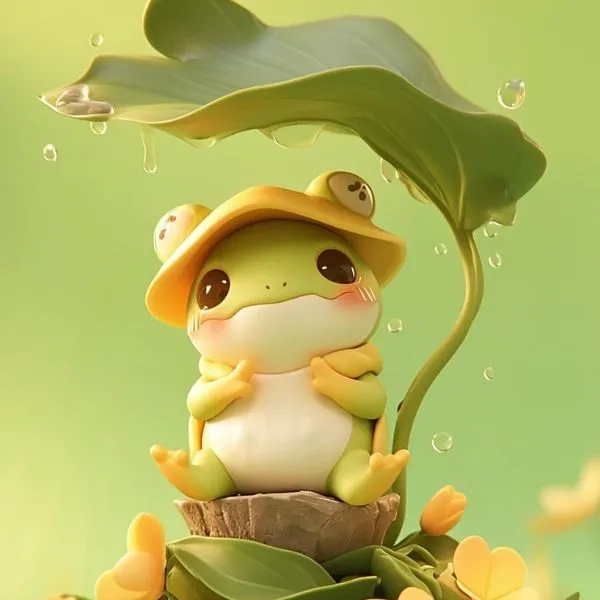 Avatar con ếch dễ thương, thể hiện sự ngộ nghĩnh.