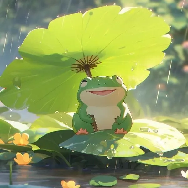 Avatar con ếch vô tri rất dễ thương và thể hiện sự ngộ nghĩnh.