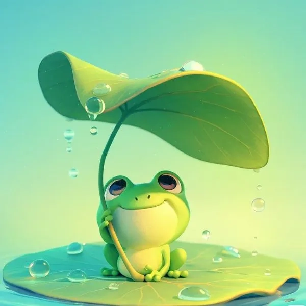 Con ếch cartoon là hình ảnh hoạt hình dễ thương.