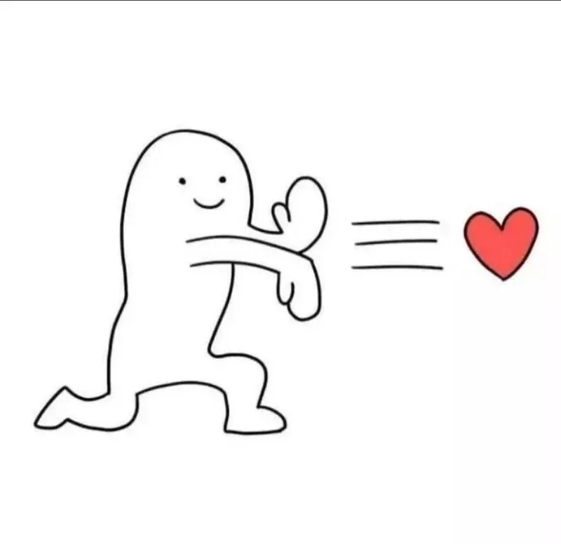 Heart meme trái tim ngộ nghĩnh, mang lại tiếng cười cho mọi người.