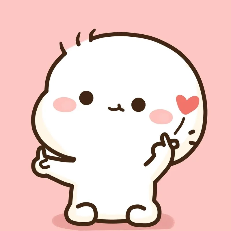 Cute meme bắn tim dễ thương, phù hợp với mọi đối tượng.