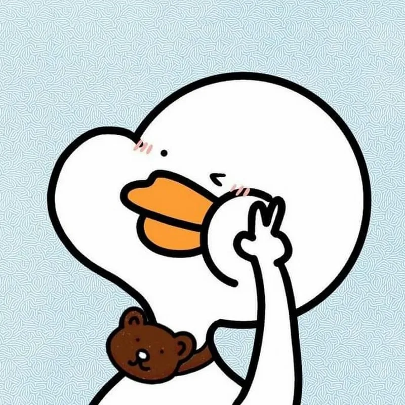Vịt cute meme sáng tạo với hình ảnh vịt đáng yêu và thú vị.